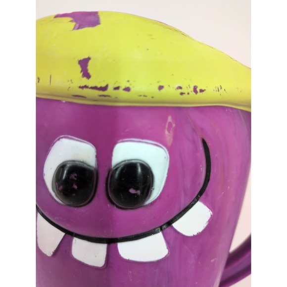 Vintage Pillsbury Kool-Aid Funny Face Cup Mug Goofy Grape Pitcher & 6 Cups - Picture 7 of 11